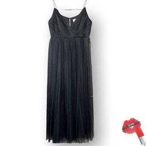 ASOS Black‎ Tulle Long Flowy Spaghetti Strap Formal Dress Women’s Plus Size 14